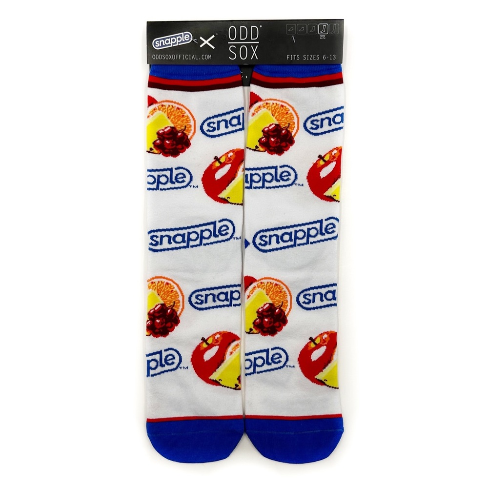 Odd Sox Snapple Fruit Drink Crew Socks Mens Womens Fruity Fun Novelty Gift